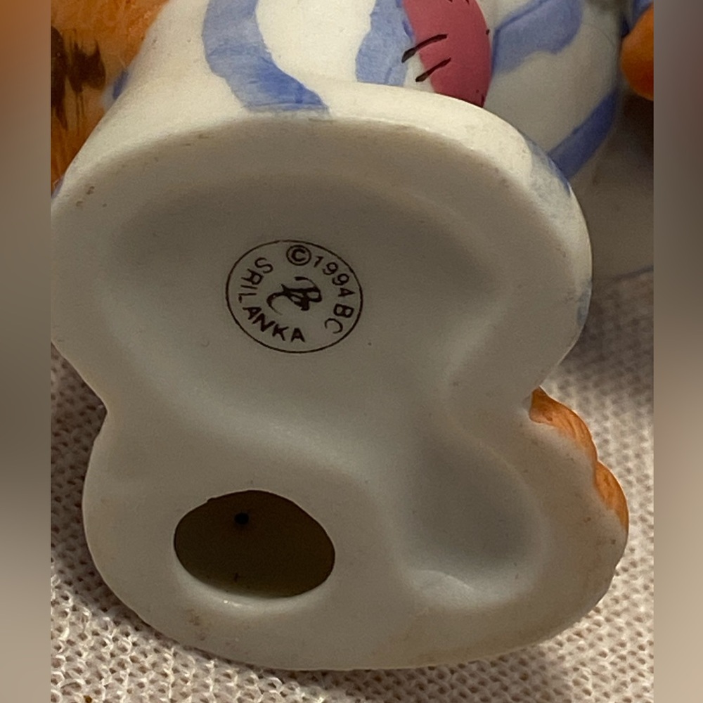 90s cat figurine Bronson Collectibles Cat in Pajamas kitty teddybear vintage cat - Picture 6 of 15